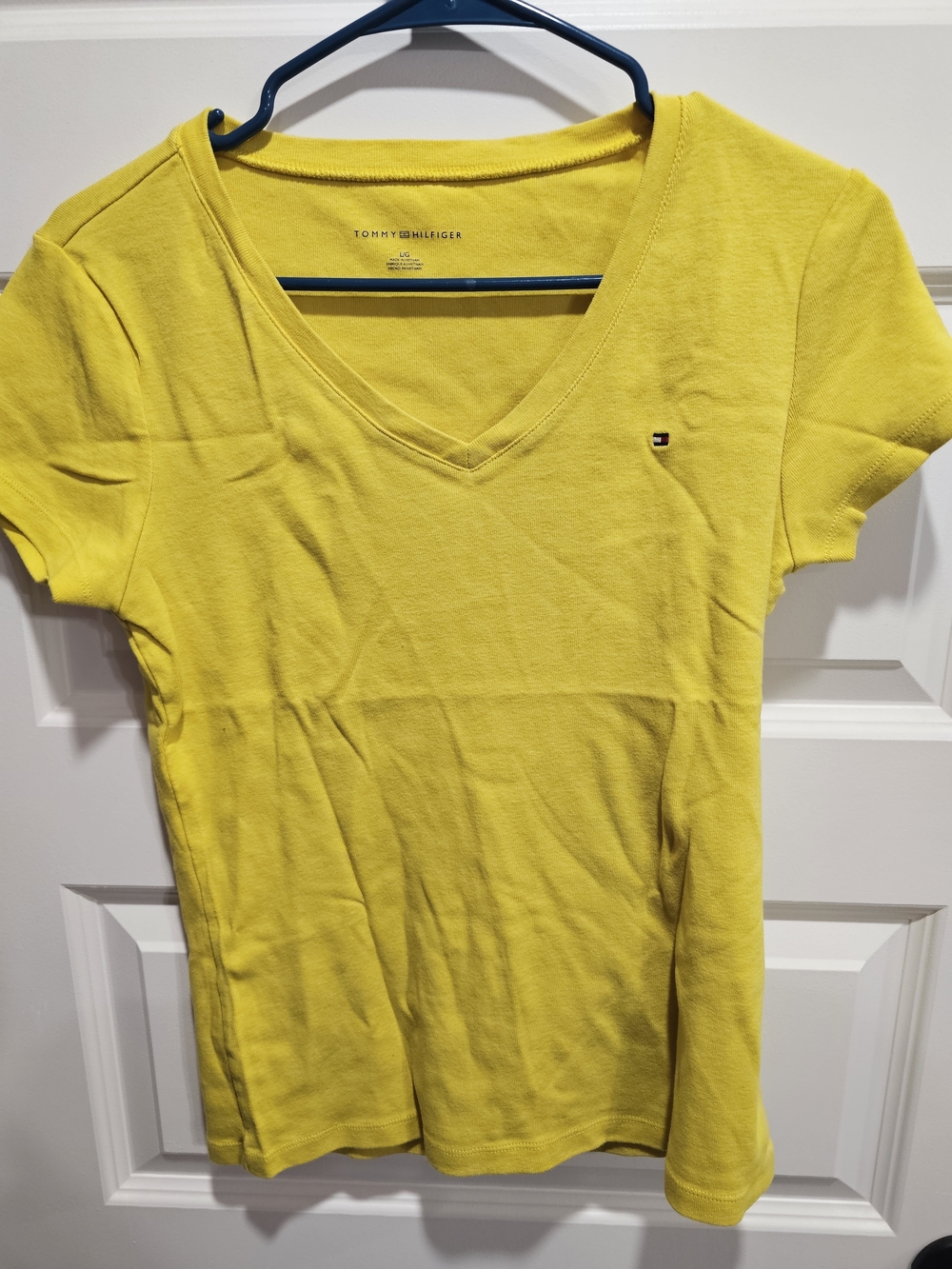 Tommy Hilfiger Yellow V-Neck Short Sleeve Tee
